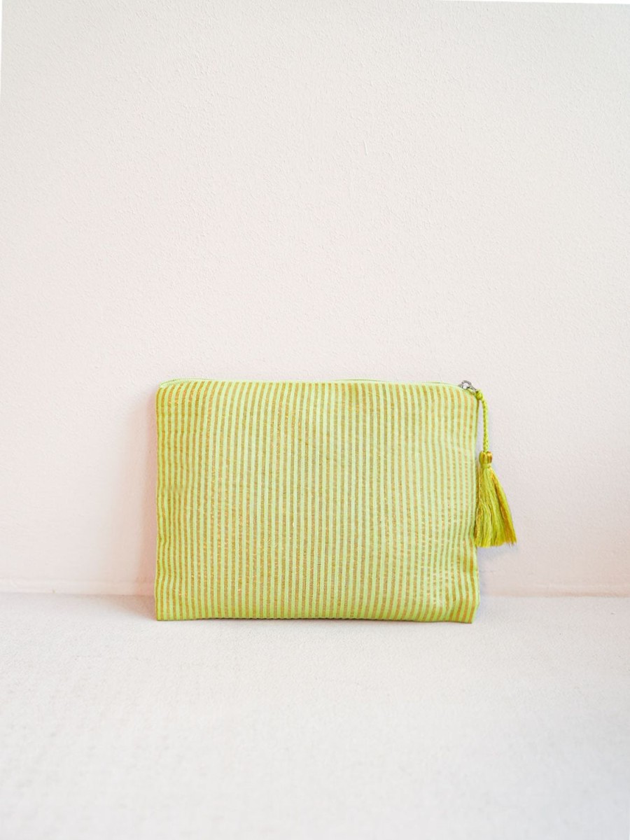 Taschen Nimo With Love | Ortiga Tasche Lurex Stripe Lime