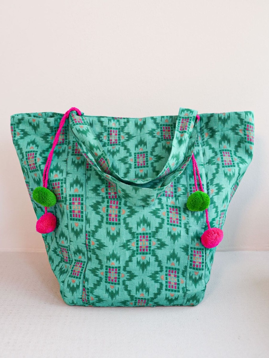 Taschen Nimo With Love | Udine Tasche Ikat Grun