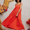 Kleidung Nimo With Love | Monsoon Kleid Spitze Orange